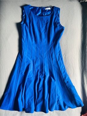 Calvin Klein Royal Blue Sleeveless Midi Dress